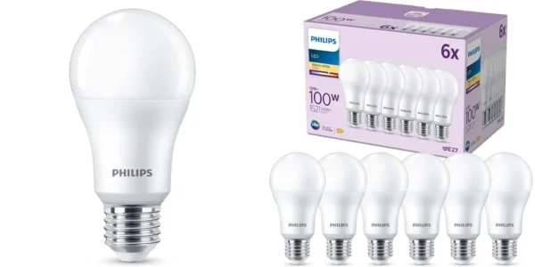 Pack de 6 bombillas LED Philips E27