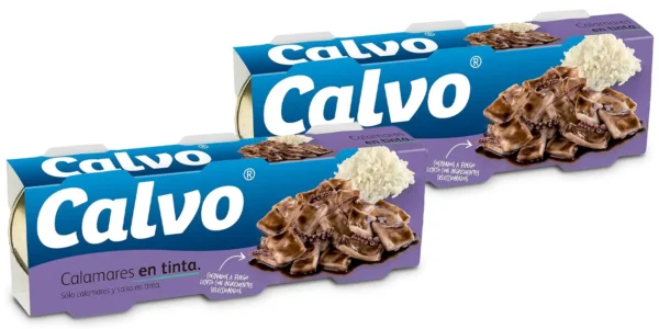 Pack 6x Calamares en tinta Calvo de 80 gr