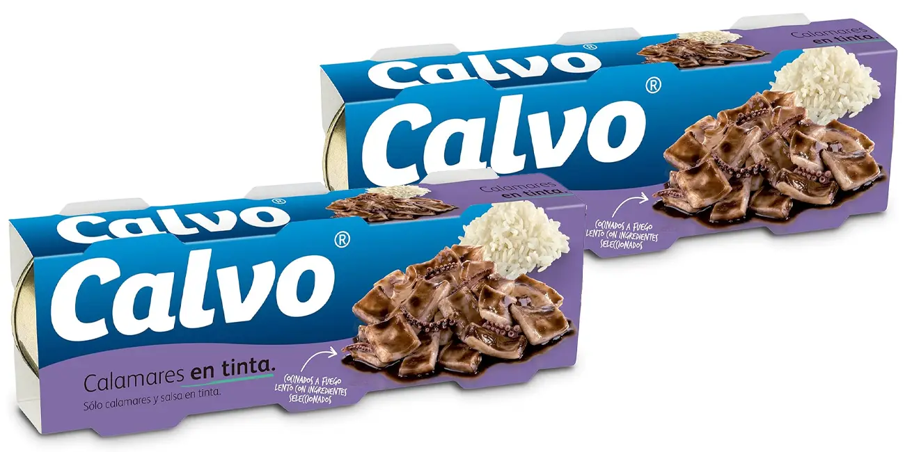 Pack 6x Calamares en tinta Calvo de 80 gr