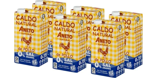 Pack x6 Caldo de pollo Aneto Natural 0% Sal