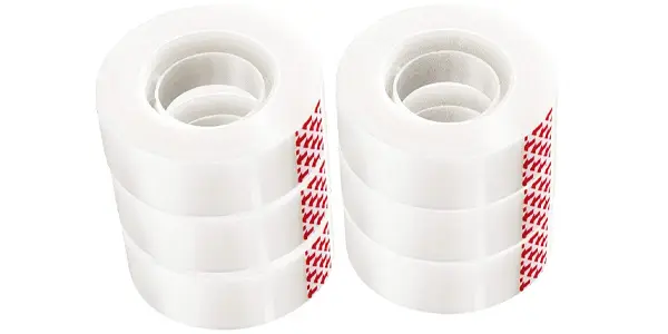 Pack 6x cinta adhesiva mate Amazon Basics