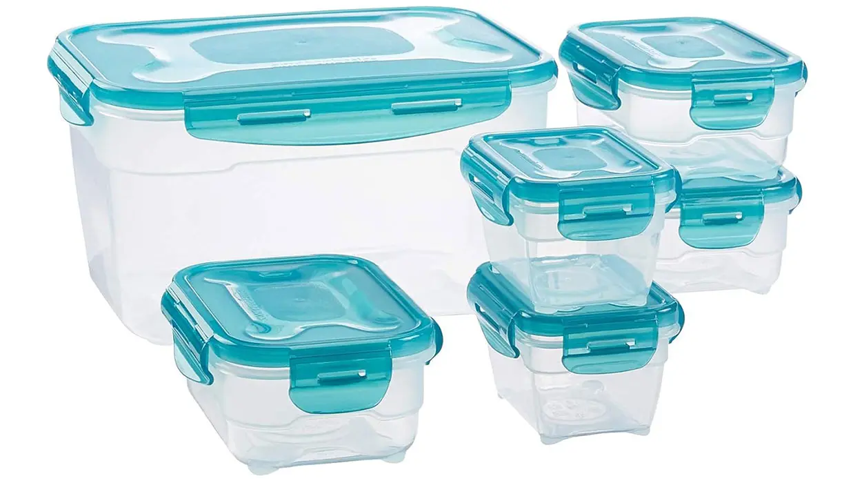 Pack de 6 contenedores herméticos sellados Amazon Basics barato