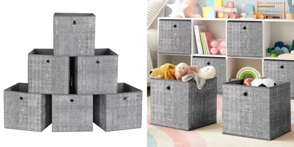 Pack de 6 Cubos de almacenamiento plegables SONGMICS