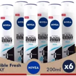 Pack 6x desodorante Nivea Black & White Fresh de 200 ml