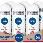 Pack 6x desodorante Nivea Dry Comfort Roll-on