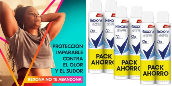 Pack x6 Desodorante Rexona Advance Protection Cotton Dry 72H