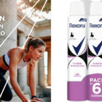 Pack x6 Desodorante Rexona Invisible Antimanchas Black+White de 200 ml