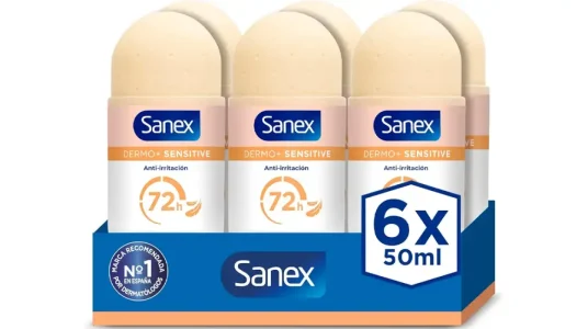 Pack x6 Desodorantes roll-on Sanex Dermo Sensitive