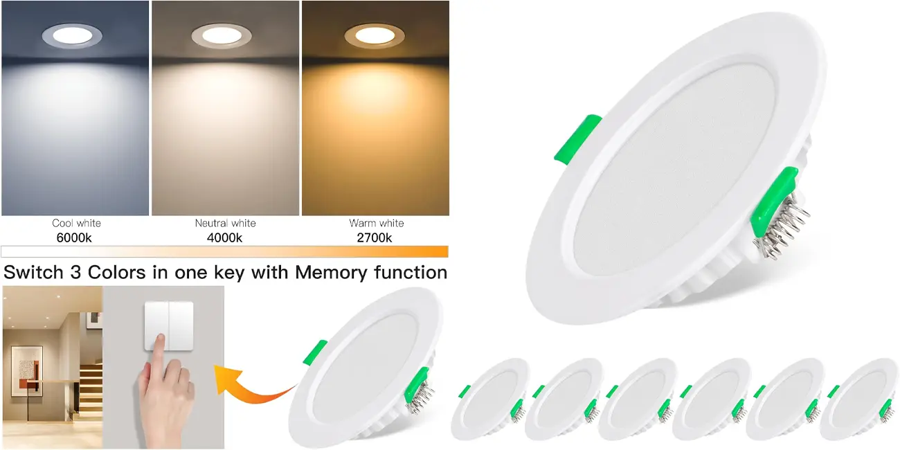 Pack 6x Downlight LED Lichtlord de 7W
