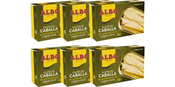 Pack 6x Filetes de caballa en aceite de oliva Albo