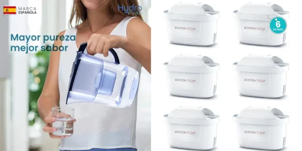 Pack 6x cartuchos filtros de agua HydroPure
