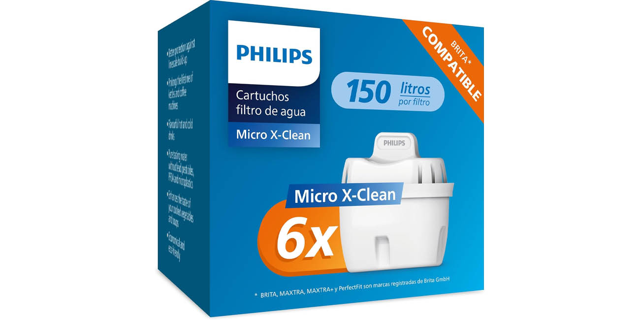 Pack 6 filtros Philips Micro X-Clean