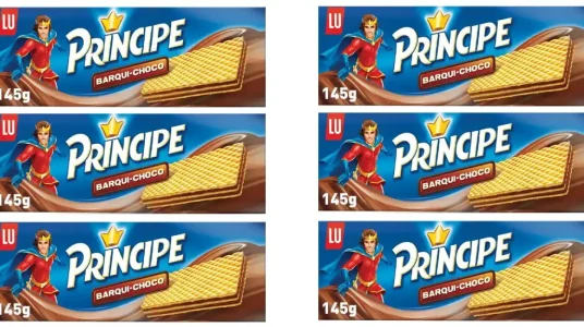 Pack 6x paquete de galletas de barquillo Príncipe Barqui-Choco