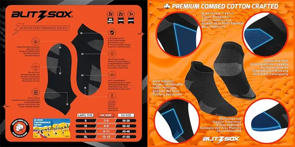 Pack 6x calcetines deportivos BLITZSOX para hombre