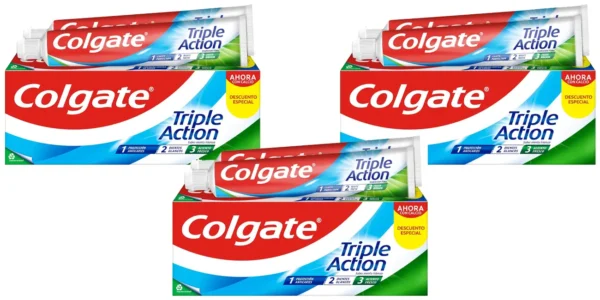 Pack 6x pasta de dientes Colgate Triple Acción de 75 ml