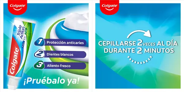 Pack 6x pasta de dientes Colgate Triple Acción de 75 ml