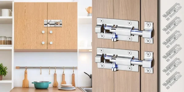 Pack 6x pestillo de barril de acero inoxidable