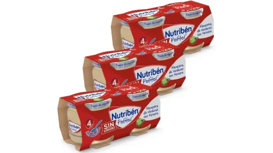 Pack de 6 potitos Nutribén menestra de verduras con ternera