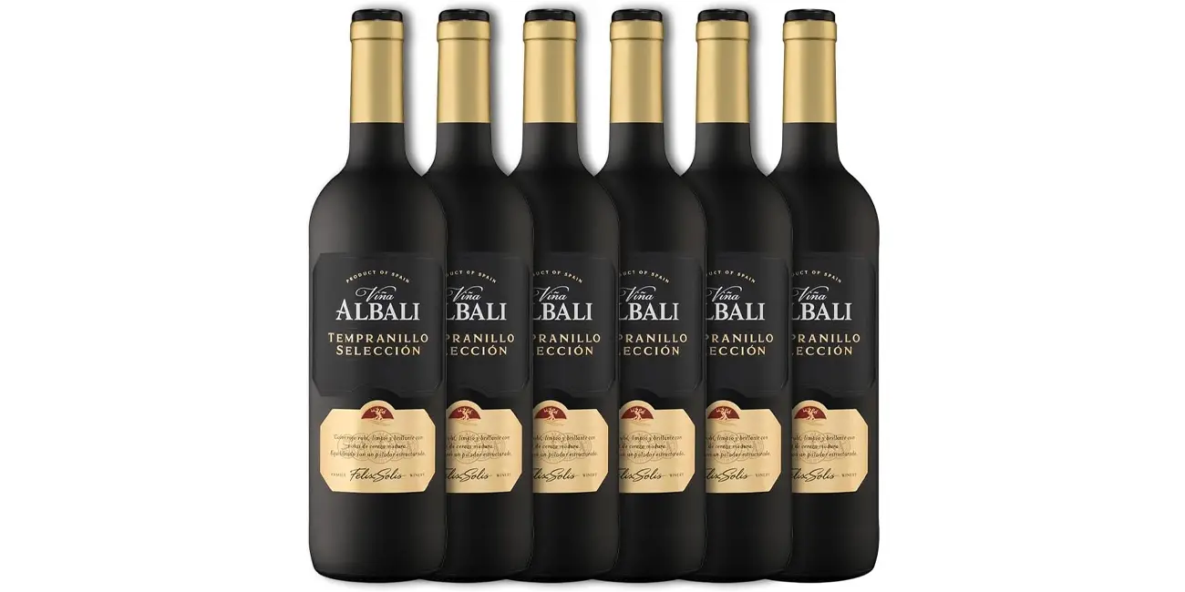 Pack de 6 botellas de vino tinto Viña Albali Tempranillo Selección