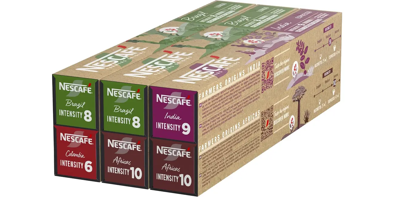 Pack de 60 cápsulas de café NESCAFÉ Farmers Origins variado