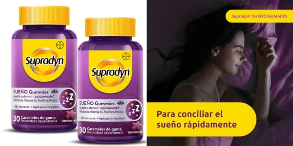 Pack 60 gominolas Supradyn Sueño con melatonina y vitamina B6