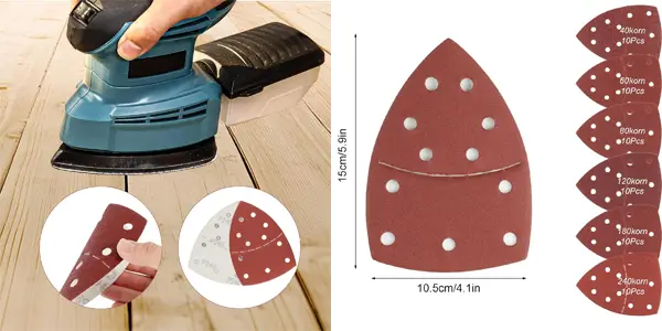 Pack x60 piezas de lija de diferentes granos