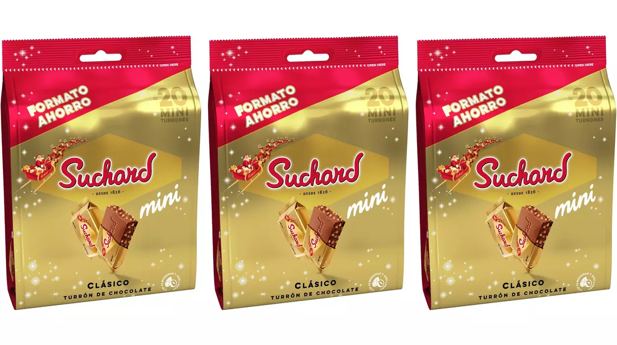 Pack x60 Mini Tabletas de turrón de chocolate Suchard barato en Amazon
