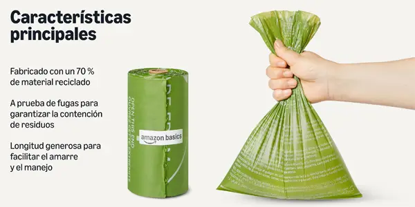 Pack de 600 bolsas para perros Amazon Basics