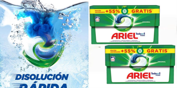 Pack de 66 cápsulas todo en uno Ariel Pods