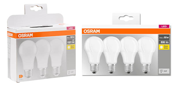 Pack 7x Bombillas LED Osram de E27 (3x 13W 4x 8.5W)