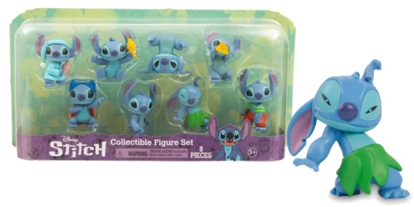 Pack de 8 figuras coleccionables Stitch de Disney