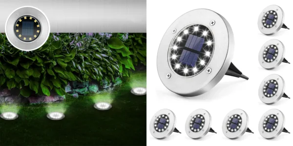 Pack 8x luz solar Solpex impermeables para exterior