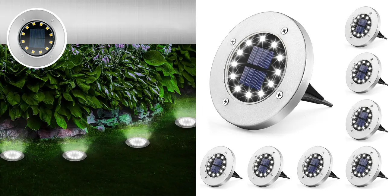 Pack 8x luz solar Solpex impermeables para exterior