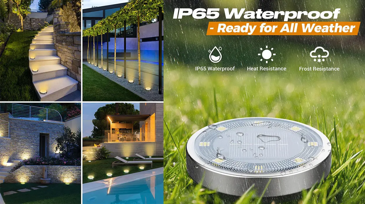 Pack de 8 luces solares LED de suelo barato
