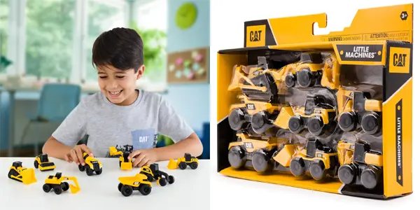 Pack de 8 mini vehículos industriales CatToys