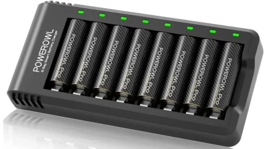 Pack de 8x pila recargable POWEROWL AA Pro + Cargador