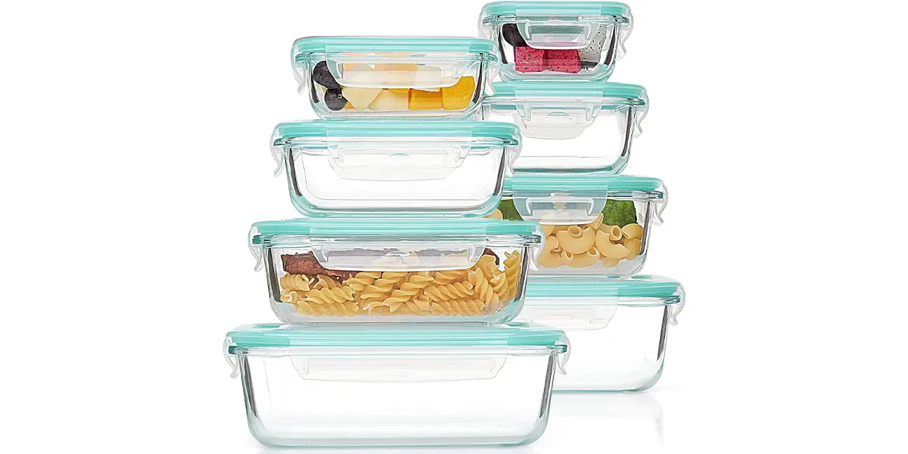 Pack 8x pack 8x recipientes de cristal Vtopmart para cocina