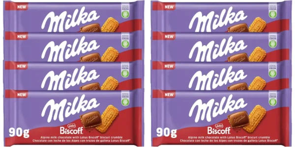 Pack 8x tableta de chocolate Milka Lotus Biscoff de 90 gr
