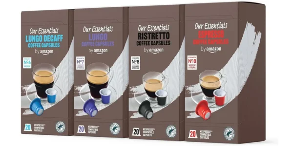 Pack 80x cápsulas de café by Amazon compatibles con Nespresso