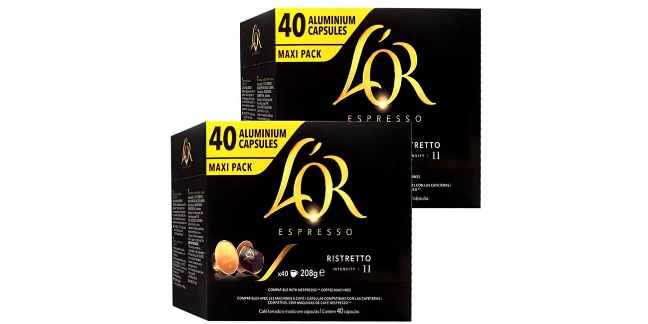 Pack x80 Cápsulas de café L'Or Espresso Ristretto Intensidad 11