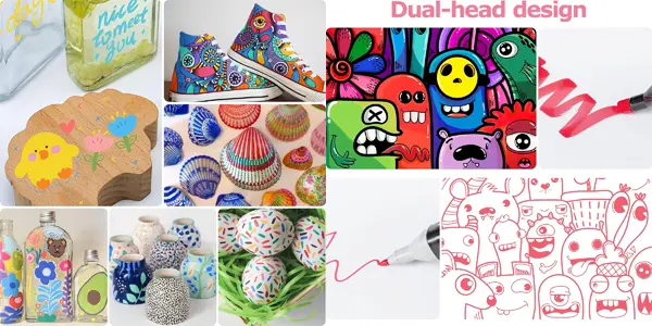 Pack 80x rotulador acrílico Carehabi con doble punta