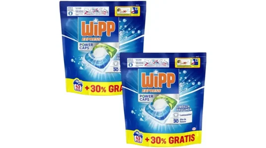 Pack x86 cápsulas Detergente Wipp Express Power Caps