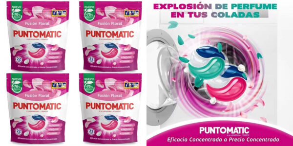 Pack 88 cápsulas de detergente PUNTOMATIC Fusión Floral