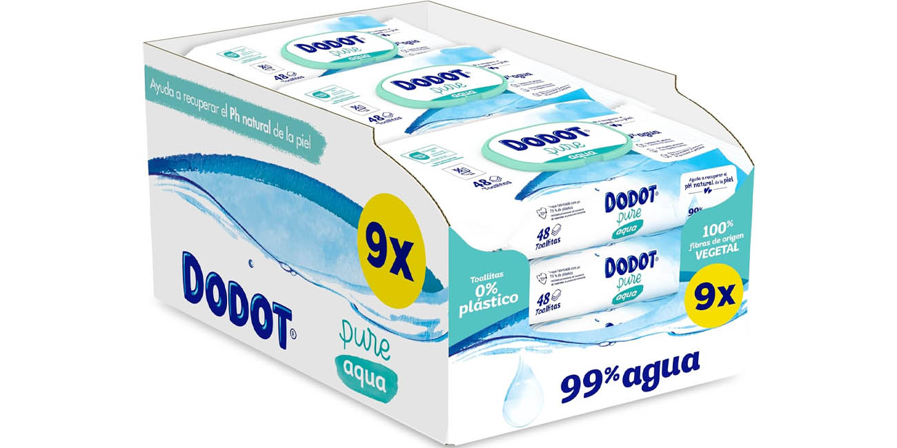 Pack x9 paquetes Toallitas Dodot Aqua Pure