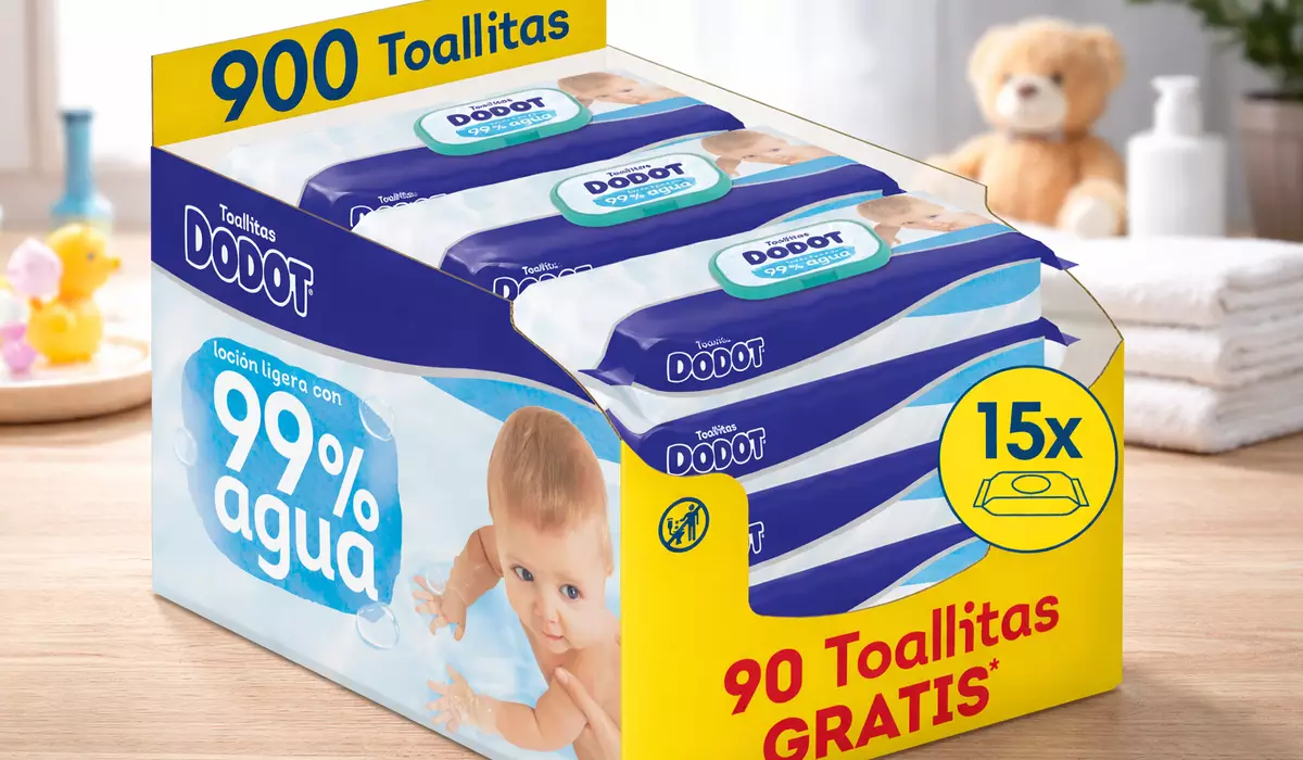 Pack 900 toallitas Dodot 99% Aqua