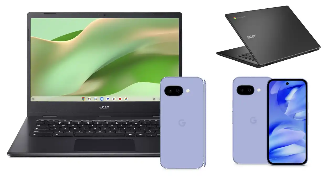 pack Google Pixel 9a 128 GB + Acer Chromebook 314