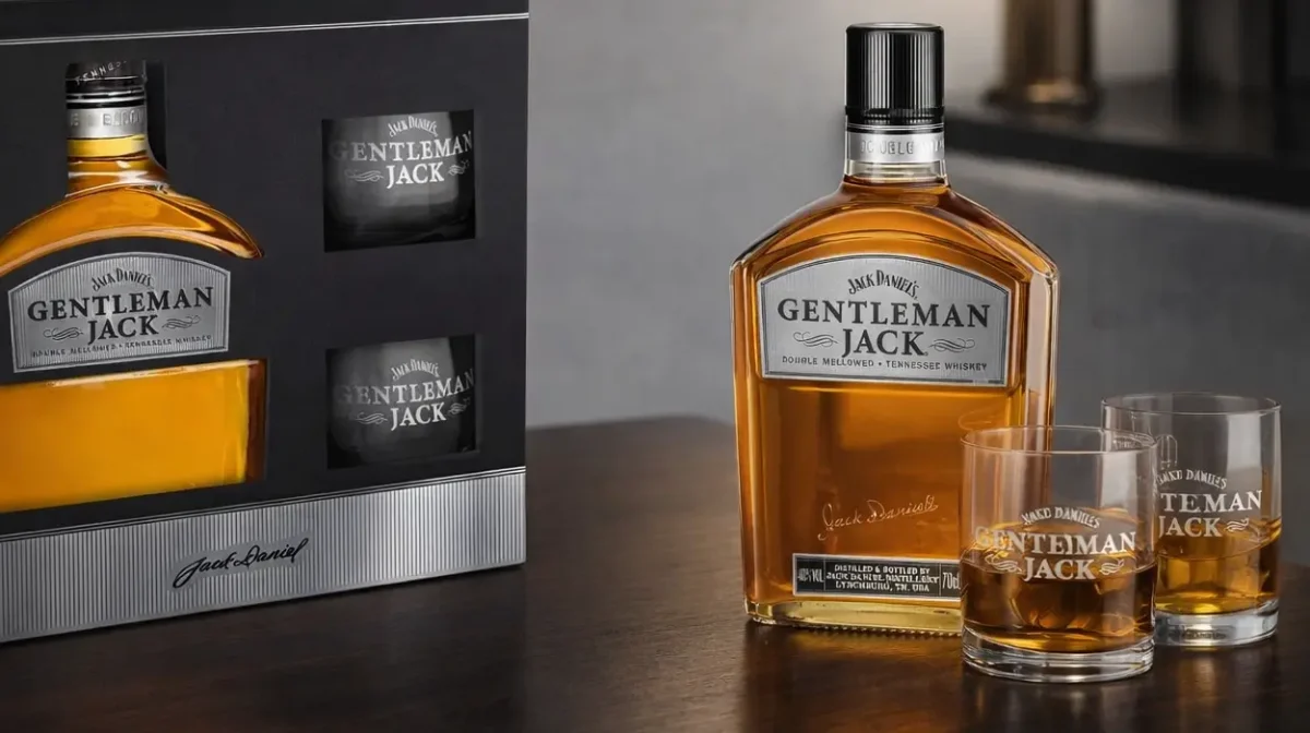 Disfruta como se merece este Whisky Jack Daniel's Gentleman Jack en estuche con 2 vasos icónicos: Es perfecto para regalar por mucho menos de lo que piensas
