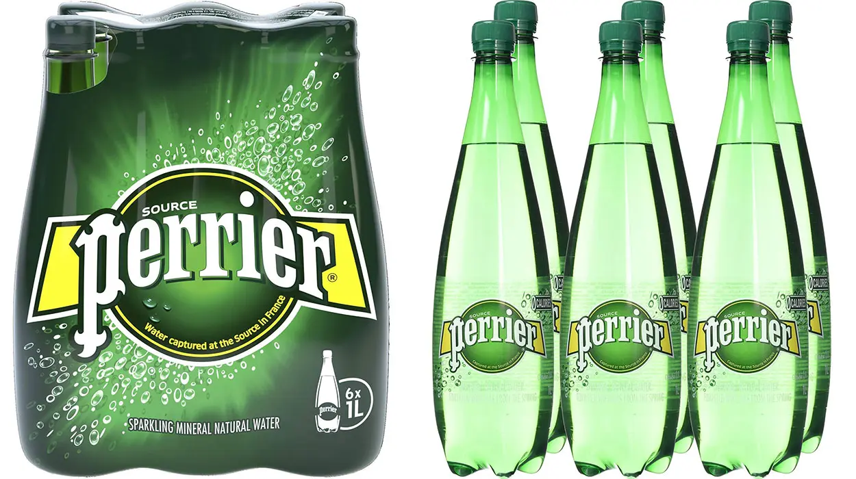 Agua mineral con gas Perrier barata