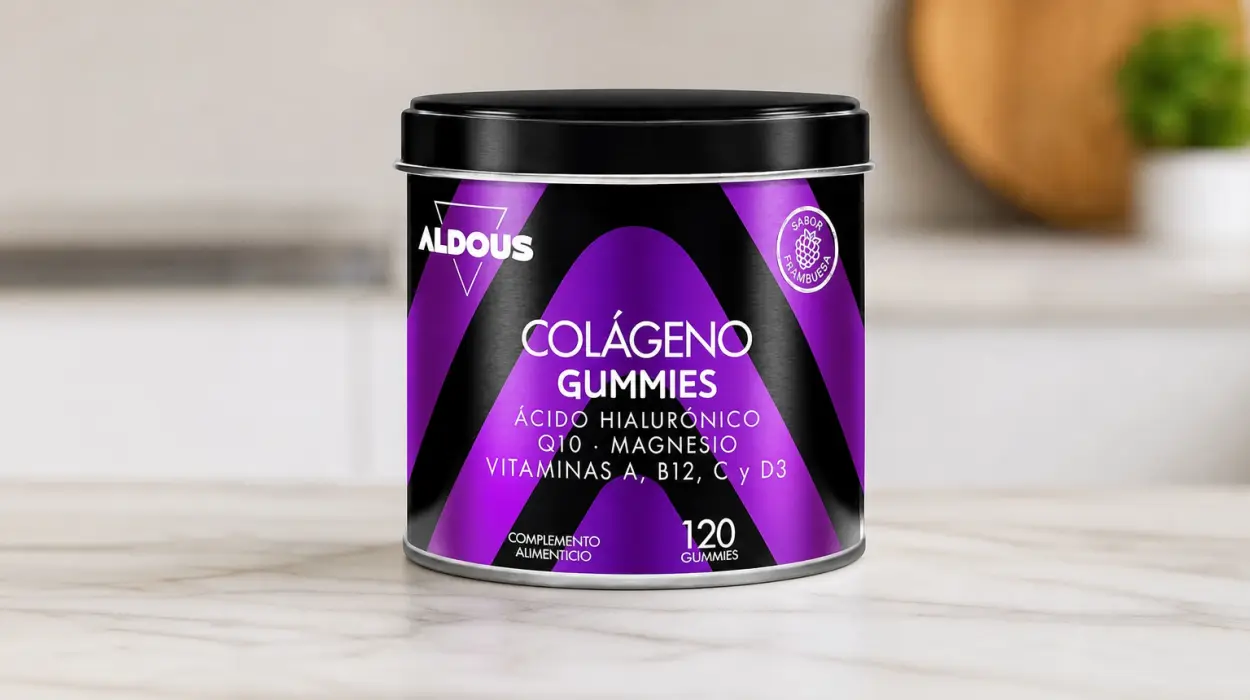 Pack x120 gominolas de colágeno Aldous con magnesio, ácido hialurónico y coenzima Q10