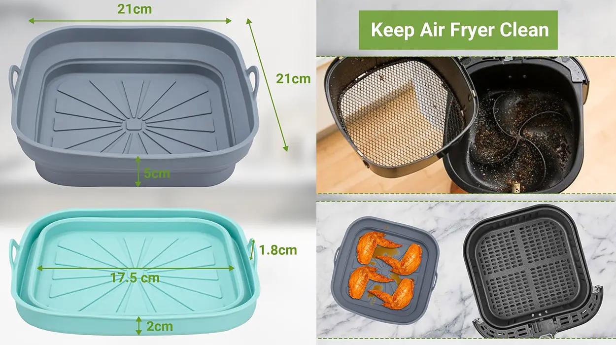 Pack Alyvisun de 2 bandejas de silicona para airfryer barato